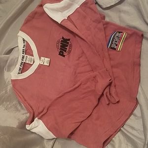Pink VS size XS pull over jersey NWT